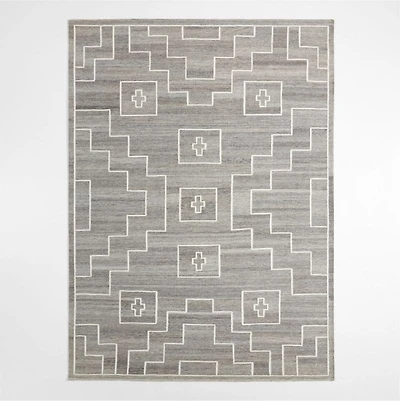 Cuzco Performance Handwoven Grey Area Rug 8'x10'
