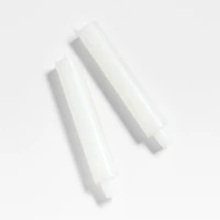 Cylinder White Taper Candles 8.5", Set of 2