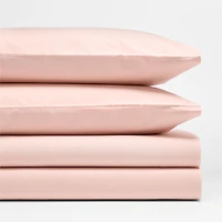 Cozy Cloud Elegant Pink Organic Cotton Kids Queen Sheet Set