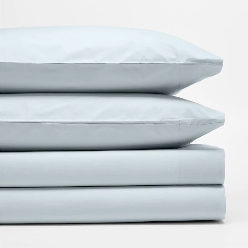 Cozy Cloud Sky Blue Organic Cotton Kids Queen Sheet Set