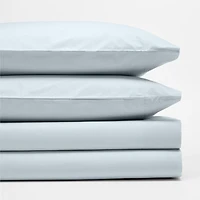 Cozy Cloud Sky Blue Organic Cotton Kids Queen Sheet Set
