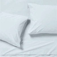 Cozy Cloud Sky Blue Organic Cotton Kids Queen Sheet Set