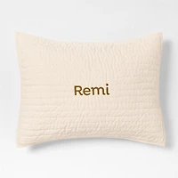 Cozy Cloud Washed Organic Undyed Cotton Kids Quilted Pillow Sham