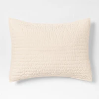 Cozy Cloud Washed Organic Undyed Cotton Kids Quilted Pillow Sham