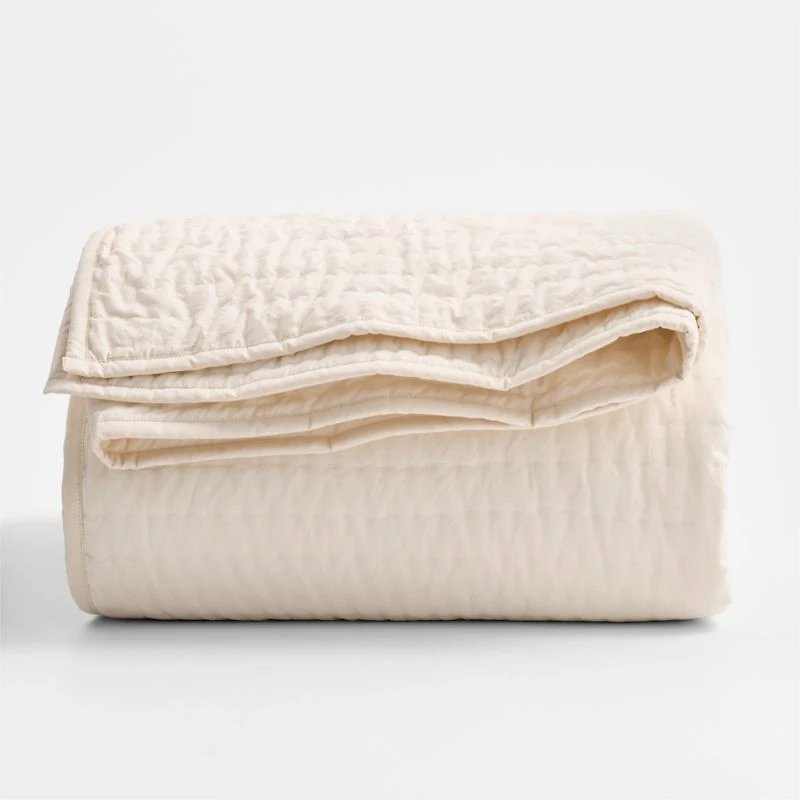 Cozy Cloud Washed Organic Undyed Cotton Kids Full/Queen Quilt