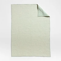 Cozy Cloud Muted Teal Washed Organic Cotton Kids Full/Queen Quilt