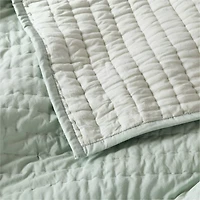 Cozy Cloud Muted Teal Washed Organic Cotton Kids Full/Queen Quilt