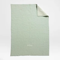 Cozy Cloud Muted Teal Washed Organic Cotton Kids Full/Queen Quilt