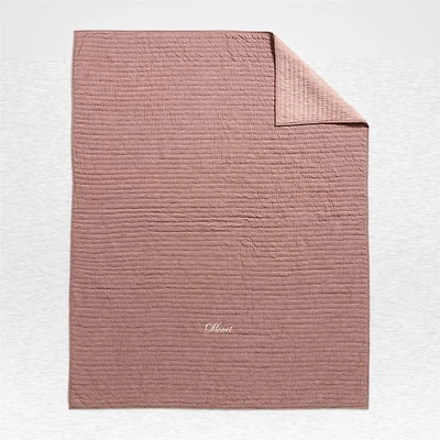 Cozy Cloud Plum Rose Washed Organic Cotton Kids Full/Queen Quilt