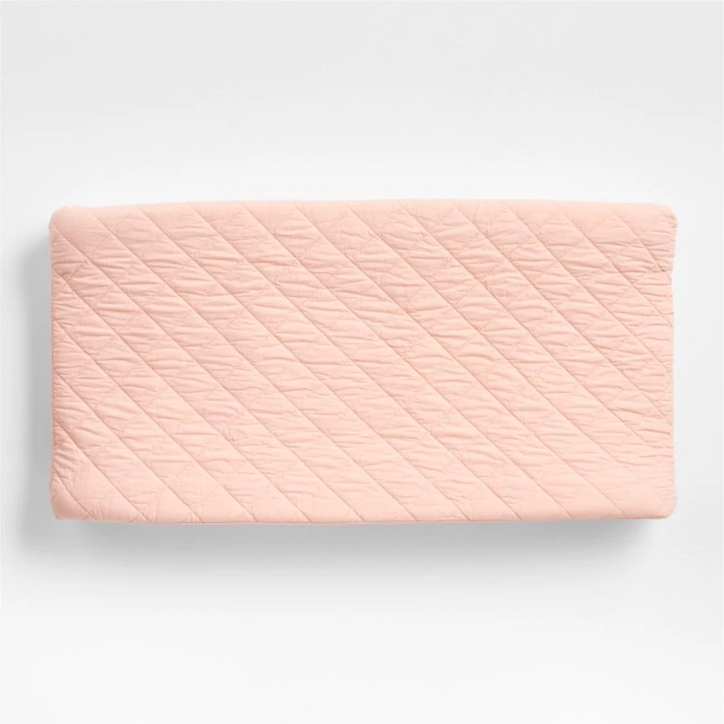 Cozy Cloud Elegant Pink Washed Organic Cotton Baby Changing Pad Cover