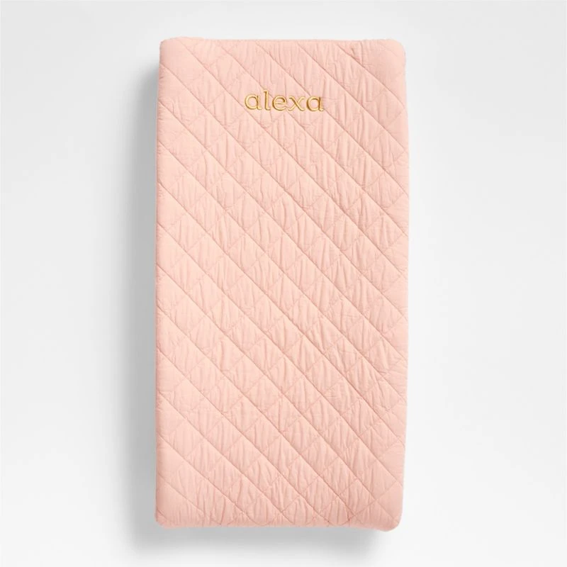 Cozy Cloud Elegant Pink Washed Organic Cotton Baby Changing Pad Cover