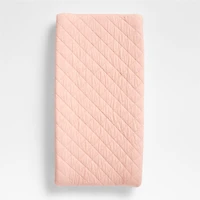 Cozy Cloud Elegant Pink Washed Organic Cotton Baby Changing Pad Cover