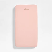 Cozy Cloud Elegant Pink Washed Organic Cotton Baby Crib Fitted Sheet