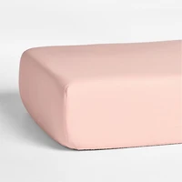 Cozy Cloud Elegant Pink Washed Organic Cotton Baby Crib Fitted Sheet