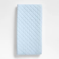 Cozy Cloud Sky Blue Washed Organic Cotton Baby Changing Pad Cover