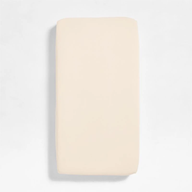 Cozy Cloud Washed Organic Undyed Cotton Baby Crib Fitted Sheet