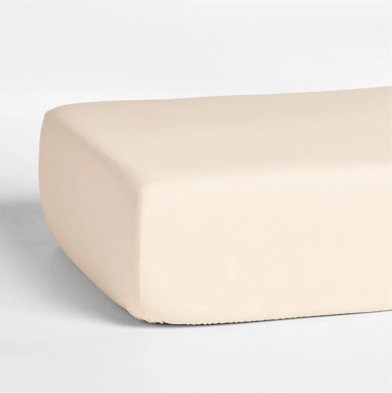 Cozy Cloud Washed Organic Undyed Cotton Baby Crib Fitted Sheet