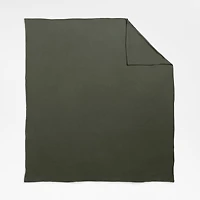Cozysoft Organic Cotton Jersey Full/Queen Ficus Green Duvet Cover