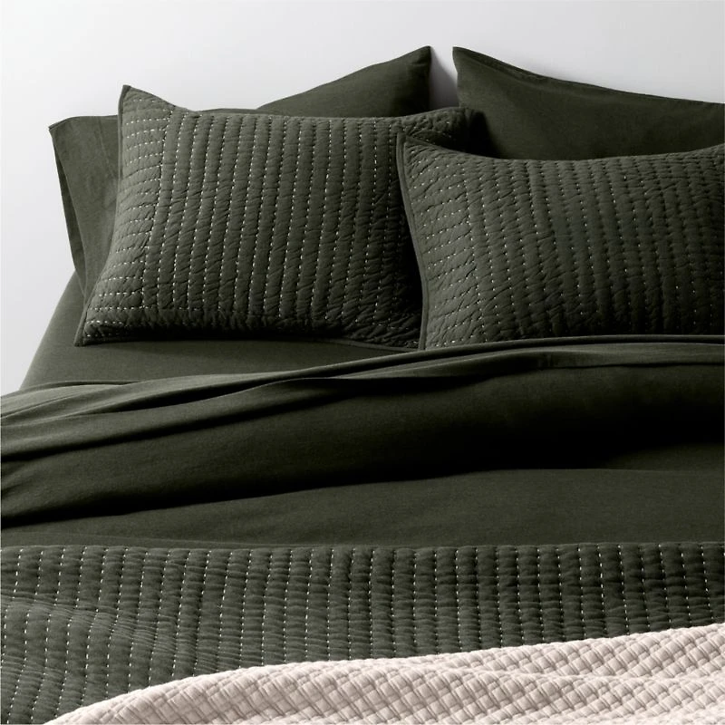 Cozysoft Quilted Jersey Grid King Light Beige Bed Blanket 109"X90"