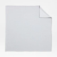 Cozysoft Organic Cotton Jersey Quilted Grid King Light Grey Bed Blanket 109"x90"