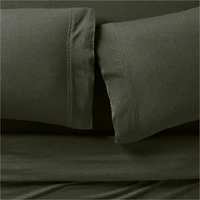 Cozysoft Organic Cotton Jersey Ficus Green Queen Sheet Set