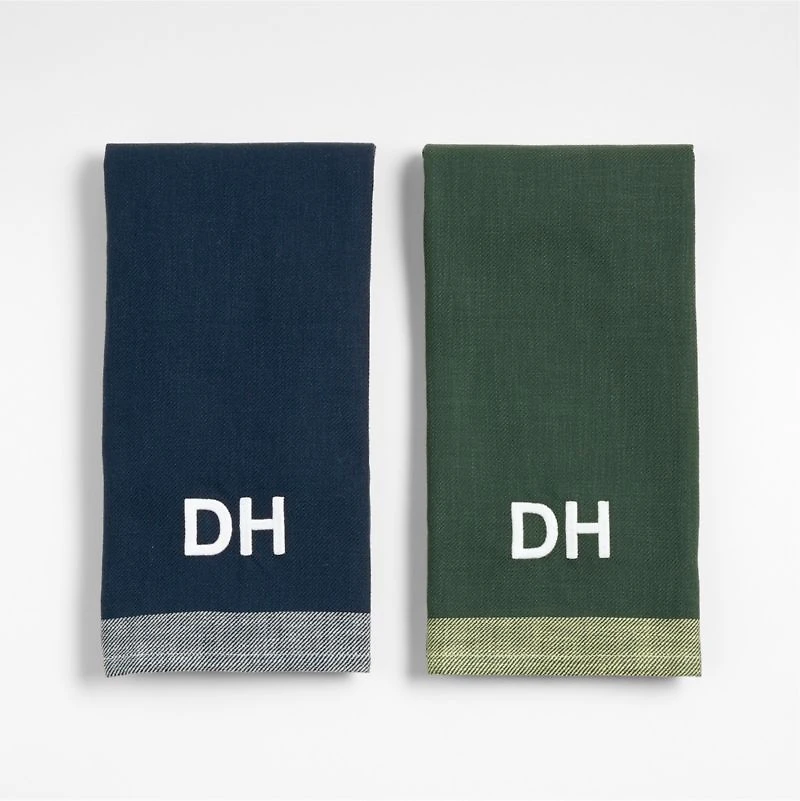 Elements Green and Blue Organic Cotton Kitchen Towel, Set of 2 by Daniel Humm