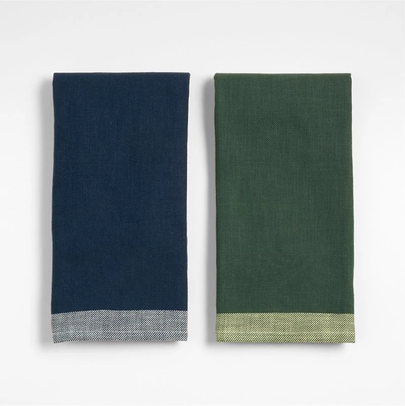 Elements Green and Blue Organic Cotton Kitchen Towel, Set of 2 by Daniel Humm
