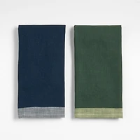 Elements Green and Blue Organic Cotton Kitchen Towel, Set of 2 by Daniel Humm
