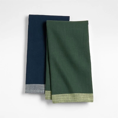 Elements Green and Blue Organic Cotton Kitchen Towel, Set of 2 by Daniel Humm