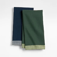 Elements Green and Blue Organic Cotton Kitchen Towel, Set of 2 by Daniel Humm