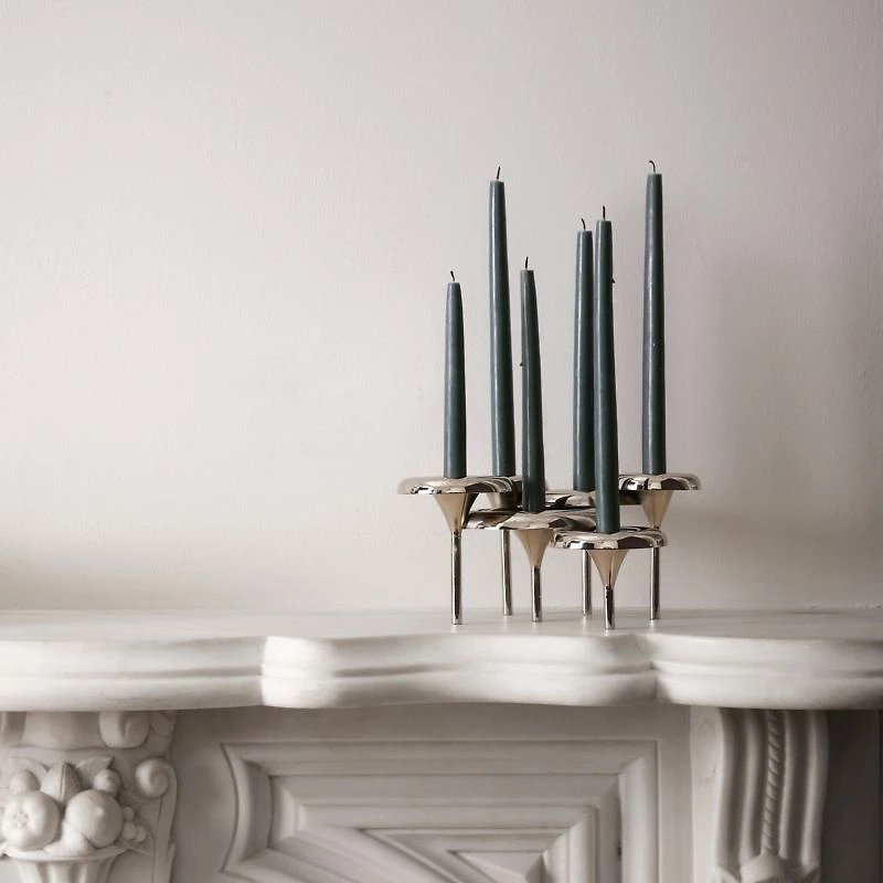 Dipped Duck Green Taper Candles 12", Set of 2