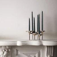 Dipped Duck Green Taper Candles 12", Set of 2