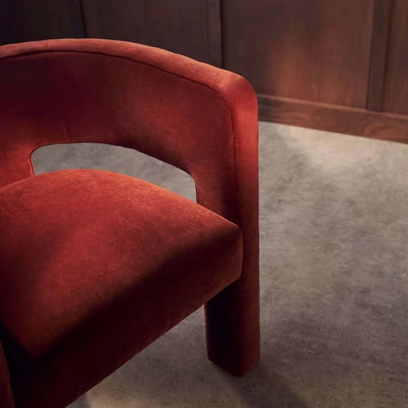 Sculpt Velvet Accent Chair