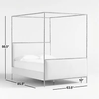 Dahlia Hand-Forged Steel Framed Upholstered Canopy Queen Bed