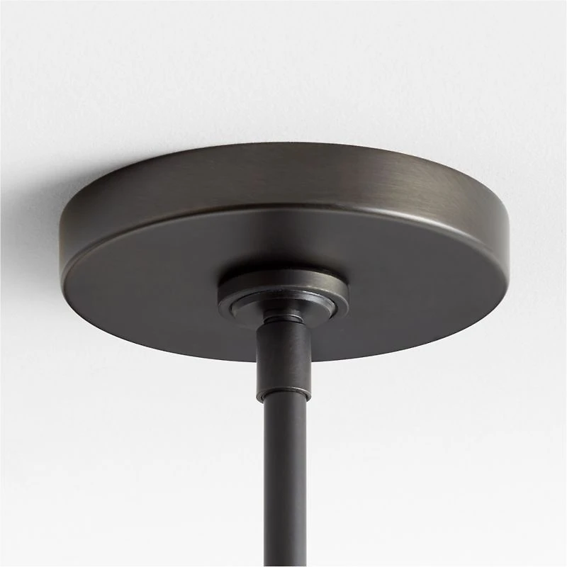 Dakota Black Pendant Light with Large Black Dome 15"