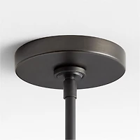 Dakota Black Pendant Light with Large Black Dome 15"