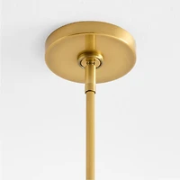 Dakota Brass Pendant Light with Wide Brass Dome 24"