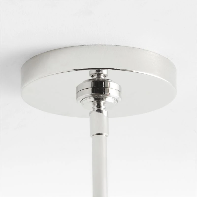 Dakota Chrome Pendant Light with Large Milk White Glass Globe 12.5"