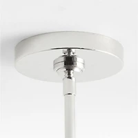 Dakota Chrome Pendant Light with Large Milk White Glass Globe 12.5"