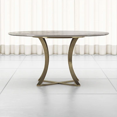 Damen 60" White Marble Top Dining Table
