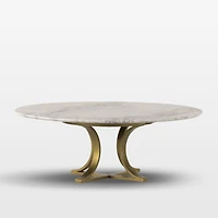 Damen Marble Coffee Table with Brass Base