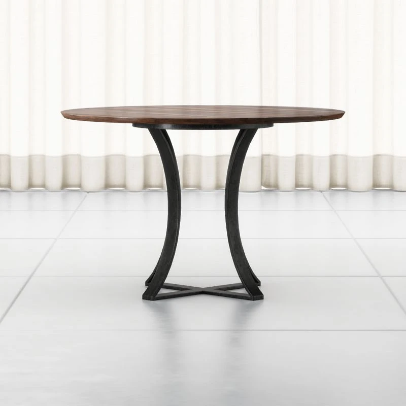 Damen 48" Brown Wood Top Dining Table