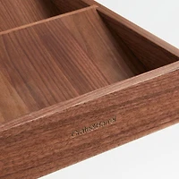 Dark Walnut Wood Spice Drawer Organizer