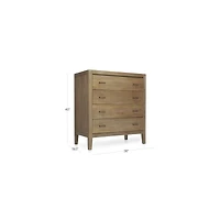 Dawson Light Brown Wood 4-Drawer Chest