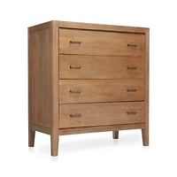 Dawson Light Brown Wood 4-Drawer Chest