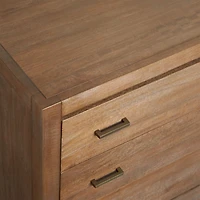 Dawson Light Brown Wood 4-Drawer Chest