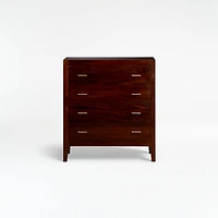 Dawson Dark Brown Wood 4-Drawer Chest