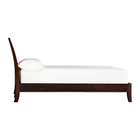 Dawson Dark Brown Wood Queen Sleigh Bed