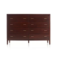 Dawson Dark Brown Wood 8-Drawer Dresser