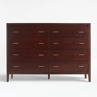 Dawson Dark Brown Wood 8-Drawer Dresser